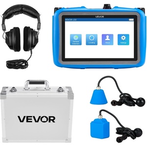 image:imageVEVOR Pipe Water Leak Detector for Outdoors 1Hz10000Hz 7 Touchscreen Water Leakage Detection Locator for 164FT 5m Underground Plumbing  with Medium Sensor 3 Listening Rods Headphone amp Case164FT 05m