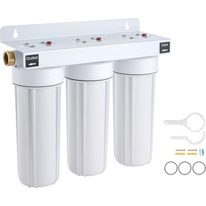 image:imageVEVOR RV Water Filter with Bracket 3Cartridge 25 x 10 in Water Filter System for RVs Remove Sediments Chlorine Bad Tastes Odors and Most Contaminants for Campers Boats Vans142 x 53 x 132