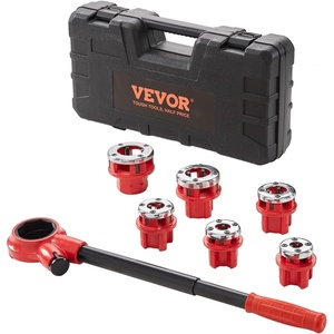 image:imageVEVOR Ratchet Pipe Threader Kit with 3 Dies 12 NPT 34 NPT 1 NPT Ratcheting Pipe Threading Tool Portable Pipe Threader Set with Storage Case for Plumbing Installation and Repair14  114