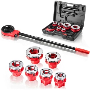 image:imageVEVOR Ratchet Pipe Threader Kit with 3 Dies 12 NPT 34 NPT 1 NPT Ratcheting Pipe Threading Tool Portable Pipe Threader Set with Storage Case for Plumbing Installation and Repair12  2