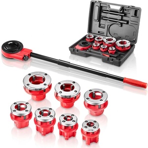 image:imageVEVOR Ratchet Pipe Threader Kit with 3 Dies 12 NPT 34 NPT 1 NPT Ratcheting Pipe Threading Tool Portable Pipe Threader Set with Storage Case for Plumbing Installation and Repair38  2