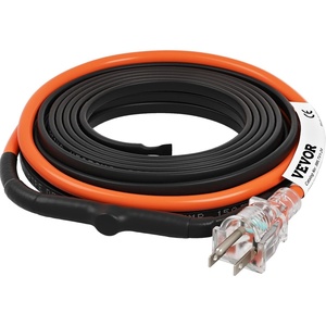 image:imageVEVOR SelfRegulating Pipe Heating Cable 6feet 5Wft Heat Tape for Pipes Freeze Protection Protects PVC Hose Metal and Plastic Pipe from Freezing 120V24 Feet