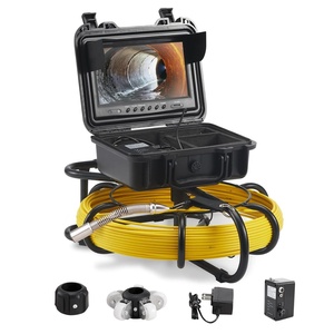 image:imageVEVOR Sewer Camera with 512Hz Locator165 ft50 m SelfLeveling Drain Inspection Camera with 9 1080P HD Screen 36X Zoom Snake Plumbing Camera with Lights12 LED 32GB SD Card for Duct Pipe230ft70m