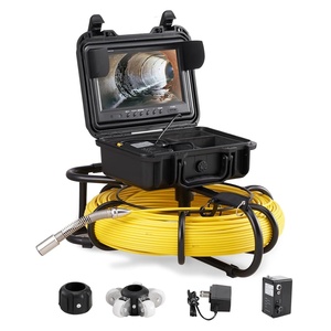 image:imageVEVOR Sewer Camera with 512Hz Locator165 ft50 m SelfLeveling Drain Inspection Camera with 9 1080P HD Screen 36X Zoom Snake Plumbing Camera with Lights12 LED 32GB SD Card for Duct Pipe393ft120m