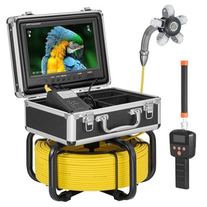 image:imageVEVOR Sewer Camera with 512Hz Locator165 ft50 m SelfLeveling Drain Inspection Camera with 9 1080P HD Screen 36X Zoom Snake Plumbing Camera with Lights12 LED 32GB SD Card for Duct Pipe165ft