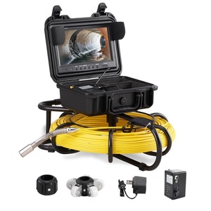 image:imageVEVOR Sewer Camera with 512Hz Locator165 ft50 m SelfLeveling Drain Inspection Camera with 9 1080P HD Screen 36X Zoom Snake Plumbing Camera with Lights12 LED 32GB SD Card for Duct Pipe300ft915m
