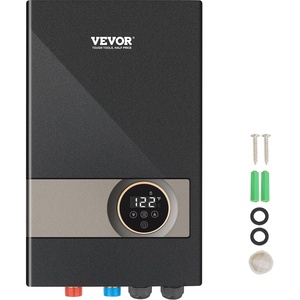 image:imageVEVOR Tankless Water Heater Electric 8KW 240V Black Instant Water Heater LCD Touch Screen Digital Temperature Display Child Security Lock On Demand for Bathroom Kitchen Shower Mall Salon18KW