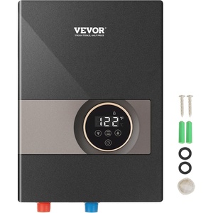 image:imageVEVOR Tankless Water Heater Electric 8KW 240V Black Instant Water Heater LCD Touch Screen Digital Temperature Display Child Security Lock On Demand for Bathroom Kitchen Shower Mall Salon138KW