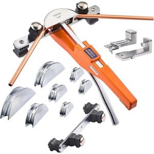 image:imageVEVOR Tubing Bender Kit 14 to 78 Inch Compact Ratcheting Tube Pipe Bender ForwardReverse Hand Bending Tool with 7 Color Aluminium Alloy Dies for Copper HVAC Air Conditioning RefrigerationSilver