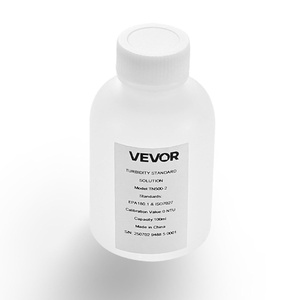 image:imageVEVOR Turbidity Meter 01000 NTU Measuring Range ISO 7027 Compliant Portable Red Light Turbidimeter Quick Reading with Calibration Solutions Sample Vials and Carry Case for Field and Plant0 NTU 100 ml