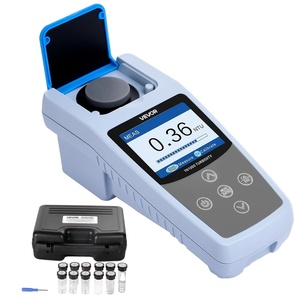 image:imageVEVOR Turbidity Meter 01000 NTU Measuring Range ISO 7027 Compliant Portable Red Light Turbidimeter Quick Reading with Calibration Solutions Sample Vials and Carry Case for Field and Plant01000 NTURed
