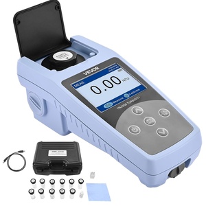image:imageVEVOR Turbidity Meter 01000 NTU Measuring Range ISO 7027 Compliant Portable Red Light Turbidimeter Quick Reading with Calibration Solutions Sample Vials and Carry Case for Field and Plant01000 NTUWhite