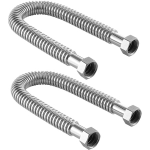 image:imageVEVOR Water Heater Kit 24 Inch Length Water Heater Flex Connector Waters Heaters Installation Kit with 1 FIP x 1 FIP Inlet amp Outlet Connection for Bathroom Kitchen Laundry Room Boiler Room