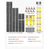 image:imageVEVOR ETrack TieDown Rail Kit 36 Pcs Set Etrack Kit 8 E Track Rails 5ft4ft2ft1ft 2 Ratchet Straps amp 8 ORings amp 8 TieOffs with DRing amp 2 Single Slots amp 16 End Caps Fit for Vans Trailers5FT4FT2FT1FT