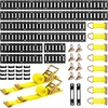 image:imageVEVOR ETrack TieDown Rail Kit 36 Pcs Set Etrack Kit 8 E Track Rails 5ft4ft2ft1ft 2 Ratchet Straps amp 8 ORings amp 8 TieOffs with DRing amp 2 Single Slots amp 16 End Caps Fit for Vans Trailers5FT4FT2FT1FT