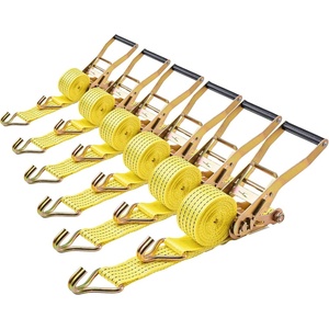image:imageVEVOR 6 Pack 2 x 15 Ratchet Straps Heavy Duty Tie Down with Double J Hook 5000 lbs Break Strength Carry Bag Tie Down Ratcheting for Moving Trailers Motorcycles Kayaks Car Roof2 x 15  6 PACK
