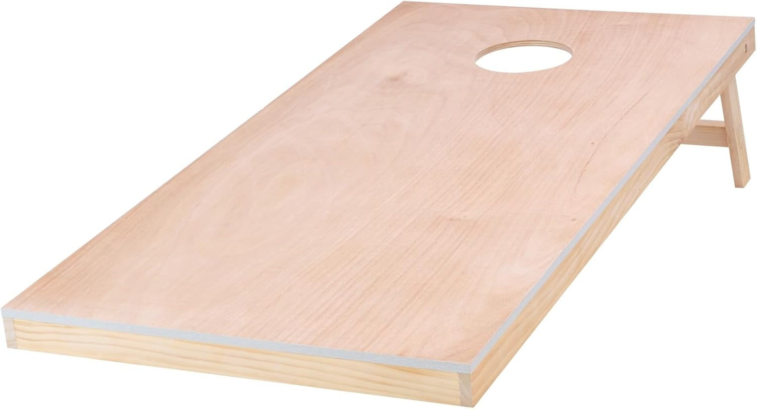 image:imageVEOVR Cornhole Set Corn Hole Game Boards Wood Portable Toss Board Indoor and Outdoor Cornhole Play for Adults for Yard Backyard Beach Camping 4x2 ft DIY