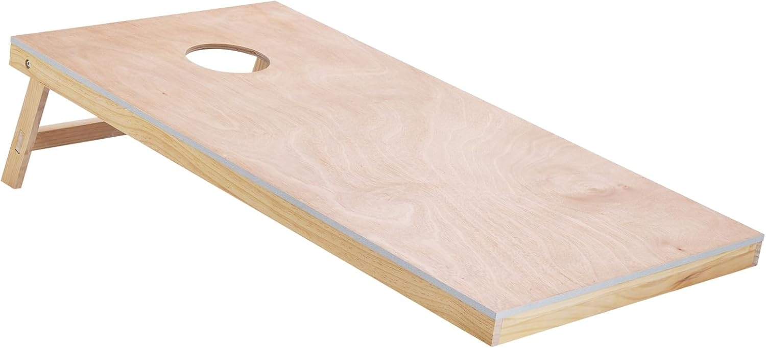 image:imageVEOVR Cornhole Set Corn Hole Game Boards Wood Portable Toss Board Indoor and Outdoor Cornhole Play for Adults for Yard Backyard Beach Camping 4x2 ft DIY