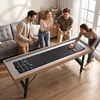 image:imageVEVOR 7ft 9ft 12ft Shuffleboard Table for Family Game Room Shuffle Board with ScratchResistant Playfield Legs 8 Pucks Wax Brush for Smooth Fast Puck Action7ft