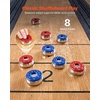 image:imageVEVOR 7ft 9ft 12ft Shuffleboard Table for Family Game Room Shuffle Board with ScratchResistant Playfield Legs 8 Pucks Wax Brush for Smooth Fast Puck Action9ft  Wood Color