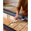 image:imageVEVOR 7ft 9ft 12ft Shuffleboard Table for Family Game Room Shuffle Board with ScratchResistant Playfield Legs 8 Pucks Wax Brush for Smooth Fast Puck Action12ft  Wood Color