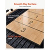 image:imageVEVOR 7ft 9ft 12ft Shuffleboard Table for Family Game Room Shuffle Board with ScratchResistant Playfield Legs 8 Pucks Wax Brush for Smooth Fast Puck Action9ft  Wood Color
