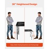 image:imageVEVOR 8 Foot Portable Beer Pong Table Foldable 36 inch Heightened Carrying Handles and 6 Pong Balls Lightweight Tailgate Table for Office Tailgate Party Travel amp Camping Black