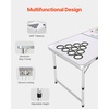 image:imageVEVOR 8 Foot Portable Beer Pong Table Folding Tailgate Table Cup Holes Dry Erase Markers and Carrying Handles Adjustable Height Lightweight Table for Office Tailgate Party amp Camping White