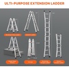 image:imageVEVOR AFrame Telescoping Ladder 205 FT  Compact amp Portable Aluminum Ladder 330lb Load Capacity for Home Roof Stairs Indoor amp Outdoor Use10 FT