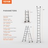 image:imageVEVOR AFrame Telescoping Ladder 205 FT  Compact amp Portable Aluminum Ladder 330lb Load Capacity for Home Roof Stairs Indoor amp Outdoor Use15 5FT