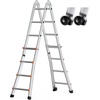 image:imageVEVOR AFrame Telescoping Ladder 205 FT  Compact amp Portable Aluminum Ladder 330lb Load Capacity for Home Roof Stairs Indoor amp Outdoor Use15 5FT