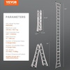 image:imageVEVOR AFrame Telescoping Ladder 205 FT  Compact amp Portable Aluminum Ladder 330lb Load Capacity for Home Roof Stairs Indoor amp Outdoor Use205FT