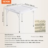 image:imageVEVOR Mahjong Table Square 4 Player Folding Card Table with 4 Cup Holders amp 4 Chip Trays Portable Domino Game Table with 1 Set of Dominoes for Mahjong Poker Puzzles 354 x 354inch White