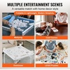 image:imageVEVOR Mahjong Table Square 4 Player Folding Card Table with 4 Cup Holders amp 4 Chip Trays Portable Domino Game Table with 1 Set of Dominoes for Mahjong Poker Puzzles 354 x 354inch White