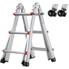 image:imageVEVOR AFrame Telescoping Ladder 205 FT  Compact amp Portable Aluminum Ladder 330lb Load Capacity for Home Roof Stairs Indoor amp Outdoor Use10 FT