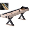 image:imageVEVOR Shuffleboard Table 9 ft LED Light Up Shuffleboard for Family Game Room 2 in 1 Shuffleboard and Bowling Combo Game Set with ScratchResistant Playfield Legs 8 Pucks Bowling Set Wax Brush