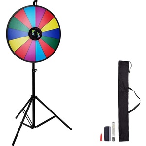 image:imageVEVOR 24 Color Prize Wheel Tripod Floor Stand Color Prize Wheel 14 Slots Dry Ease Fortune Spinner Fortune Spinning Game24 inch
