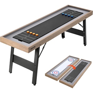 image:imageVEVOR 7ft 9ft 12ft Shuffleboard Table for Family Game Room Shuffle Board with ScratchResistant Playfield Legs 8 Pucks Wax Brush for Smooth Fast Puck Action7ft