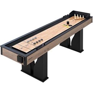 image:imageVEVOR 7ft 9ft 12ft Shuffleboard Table for Family Game Room Shuffle Board with ScratchResistant Playfield Legs 8 Pucks Wax Brush for Smooth Fast Puck Action9ft  with LED