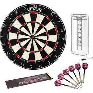 image:imageVEVOR Dartboard with 6 Darts amp Scoring Kit SelfHealing Sisal Fibers Dartboard with StapleFree Bullseye amp Rotating Number Ring 177 Professional Steel Tip Dart Board Set for Home Party Game Rooms