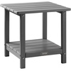 image:imageVEVOR Outdoor Side Table 1772W x 1496D x 1732H Inch Double Layer HDPE Outside End Table for Easy Maintenance Withstand Harsh Weather Fit for Patio Pool Beach Porch Indoor Backyard GreyGrey