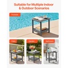 image:imageVEVOR Outdoor Side Table 1772W x 1496D x 1732H Inch Double Layer HDPE Outside End Table for Easy Maintenance Withstand Harsh Weather Fit for Patio Pool Beach Porch Indoor Backyard GreyGrey