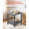 image:imageVEVOR Outdoor Side Table 1772W x 1496D x 1732H Inch Double Layer HDPE Outside End Table for Easy Maintenance Withstand Harsh Weather Fit for Patio Pool Beach Porch Indoor Backyard GreyGrey