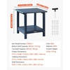 image:imageVEVOR Outdoor Side Table 1772W x 1496D x 1732H Inch Double Layer HDPE Outside End Table for Easy Maintenance Withstand Harsh Weather Fit for Patio Pool Beach Porch Indoor Backyard GreyBlue