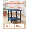 image:imageVEVOR Outdoor Side Table 1772W x 1496D x 1732H Inch Double Layer HDPE Outside End Table for Easy Maintenance Withstand Harsh Weather Fit for Patio Pool Beach Porch Indoor Backyard GreyBlue