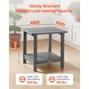 image:imageVEVOR Outdoor Side Table 1772W x 1496D x 1732H Inch Double Layer HDPE Outside End Table for Easy Maintenance Withstand Harsh Weather Fit for Patio Pool Beach Porch Indoor Backyard GreyGrey