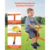 image:imageVEVOR Seesaw Teeter Totter for Kids 110 lbs Load Capacity per Seat Sit and Spin Teeter Totter with 4prong Support Legs Playground Equipment with Swiveling 360 Degrees Rotating for Aged 3 4 SeatsYellow