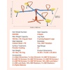 image:imageVEVOR Seesaw Teeter Totter for Kids 110 lbs Load Capacity per Seat Sit and Spin Teeter Totter with 4prong Support Legs Playground Equipment with Swiveling 360 Degrees Rotating for Aged 3 4 SeatsRedyellowblue