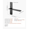 image:imageVEVOR T Shelf Brackets 200 lbs Capacity 2 Pcs 16 inch Solid Steel Heavy Duty with Screws for Floating Shelves Countertop Support Hardware12x289x12 in