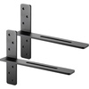 image:imageVEVOR T Shelf Brackets 200 lbs Capacity 2 Pcs 16 inch Solid Steel Heavy Duty with Screws for Floating Shelves Countertop Support Hardware16x289x12 in